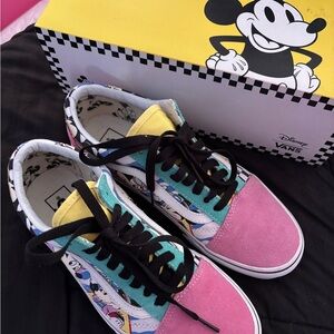 Vans Mickey 80’s Disney Pink and Yellow Sneakers